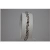 Image 1 : 0.70 CTW SINGLE CUT DIAMOND BRACELET .925 STERLING SILV