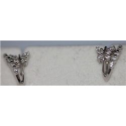 0.28 CTW DIAMOND EARRING .925 STERLING SILVER
