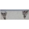 Image 1 : 0.28 CTW DIAMOND EARRING .925 STERLING SILVER
