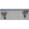 Image 2 : 0.28 CTW DIAMOND EARRING .925 STERLING SILVER