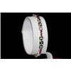 Image 1 : CREATION DIAMOND AND RUBY BRACELET .925 STERLING SILVER