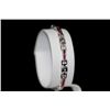 Image 2 : CREATION DIAMOND AND RUBY BRACELET .925 STERLING SILVER