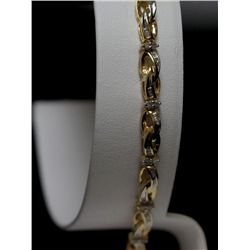 0.75 CTW DIAMOND BRACELET GOLD PLATED .925 STERLING SIL