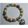 Image 1 : 150CTW PHILIPPINE PEACH PEARL HEART SILVER BRACELET