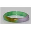 Image 2 : CHINESE PURPLE, BROWN AND GREEN JADE BANGLE