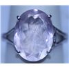 Image 1 : 23.50 CTW ROSE QUARTZ RING .925 STERLING SILVER