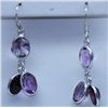 Image 1 : 14.30 CTW AMETHYST AND GARNET EARRINGS .925 STERLING SI