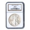 Image 1 : Burnished Silver Eagle MS69 NGC (date of our choice)