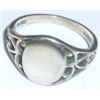 Image 1 : STERLING SILVER INITIAL RING (NO ENGRAVING DONE YET ON RING) STAMPED *SS925 LIND*. RING IS A SIZE 7!
