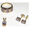Image 1 : STERLING SILVER 4 PIECE SET 6 TOTAL BEAUTIFUL STONES INCLUDES ALL MATCHING EARRINGS/PENDANT & RING!!