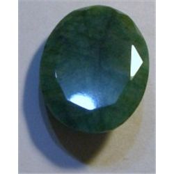 32.90 CARAT *HUGE* EMERALD *BEAUTIFUL OVAL CUT/FACETED & POLISHED PRECIOUS GEMSTONE*!!