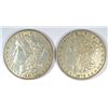 Image 1 : ( 2 ) NICE CIRCULATED MORGAN SILVER DOLLARS,  1879-P AND 1891-P
