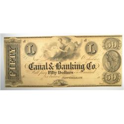 18- $50 CANAL & BANKING CO. NOTE
