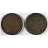Image 2 : 1843 VF & 1844 F/VF LARGE CENTS