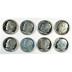 8 PROOF ROOSEVELT DIMES (51,53,54,55,56,57,58,60)