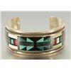 Image 1 : Signed Zuni Silver & Turqoise Bracelet