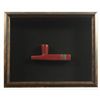 Image 1 : Framed Antique Indian Pipe With Pewter Inlay