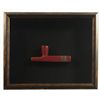 Image 2 : Framed Antique Indian Pipe With Pewter Inlay