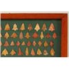 Image 3 : Shadow Box Collection of 90 Arrowheads Bear Creek