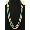 Image 1 : Turquoise & Shell Indian Jewelry  Necklace