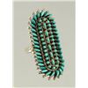 Image 1 : Zuni Indian Needle Point Turquoise Ring Signed