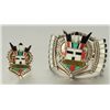 Image 1 : Zuni Inlaid Kachina Bracelet & Ring Set Signed