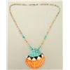 Image 1 : Indian Sea Shell & Turquoise Necklace