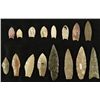 Image 2 : Collection of 16 Arrowhead Points Clovis Fulsom