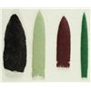 Image 1 : Collection of 4 Large Spear Points Obsidian Glass