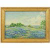 Image 1 : Texas Bluebonnets Oil On Board by E. Nagle