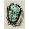 Image 1 : Navajo Silver and Turquoise Ring Signed