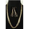 Image 1 : 15-Strand Quick Silver & Turquoise Necklace