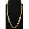 Image 2 : 15-Strand Quick Silver & Turquoise Necklace