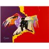 Image 1 : "Warfeathers" Acrylic On Canvas Signed Geronimo