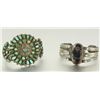 Image 1 : Two Indian Bracelets Turquoise & Agate Circa 1930s