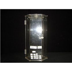 Clear Poly Plexi Glass Hexagon Shaped Display