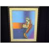 Image 1 : Amado Pena Oil on Canvas of a Woman Seated Holding a Pot 30"x22" FRAMED