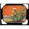 Image 1 : Loffino Oil Painting on Canvas of a Cactus w/ Flowers 32 1/4"x24"