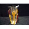 Image 4 : Chinese Clear Fluted Vase w/ Applied Vertical Glass Ribbons 12"x6 1/2" Retail: $510.00