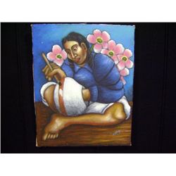 C. Shibaje Oil Painting on Canvas 30"x38"