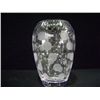 Image 1 : Beauti-Eagle Etched Glass Vase 9 1/2"x 6", Orif at 4 1/2" Retail: $360.00