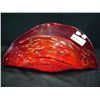 Image 1 : Chinese Clamshell Red Glass Centerpiece 7 1/2"x7"x17 1/4" Retail: $300.00