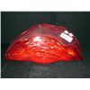 Image 2 : Chinese Clamshell Red Glass Centerpiece 7 1/2"x7"x17 1/4" Retail: $300.00