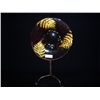 Image 2 : Glass Black w/ Gold Ferns Platter w/ Stand 2 1/2"x15" Retail: $575.00