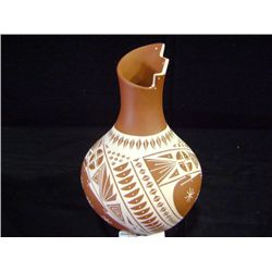 Mata Ortiz Vase, Kiva-Stepped Orifice, Unknown Artist 8 x5 x1 3/8  Retail: $330.00