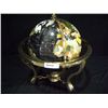 Image 1 : Inlaid Metal and Glass Geographic Globe-Chinese 13" Black & Stone Alexander Kalifano Retail: $900.00