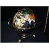 Image 4 : Inlaid Metal and Glass Geographic Globe-Chinese 13" Black & Stone Alexander Kalifano Retail: $900.00