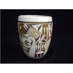 Hopi vase by Joy Navasie (Frog Woman) Polychrome 7 1/4 x5 1/2  Retail: $3,000.00