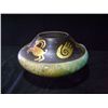 Image 2 : Loewenkamp Pottery, Raku Bowl w/ Hand and Other Designs in Reticulated Gold 6 1/2"x10 1/2"x4 1/4" Re