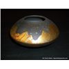 Image 1 : Loewenkamp Pottery, Small Raku Fired Bowl Containing Gold Mountains and Stars 2 3/4"x5 1/4"x2 1/8" R